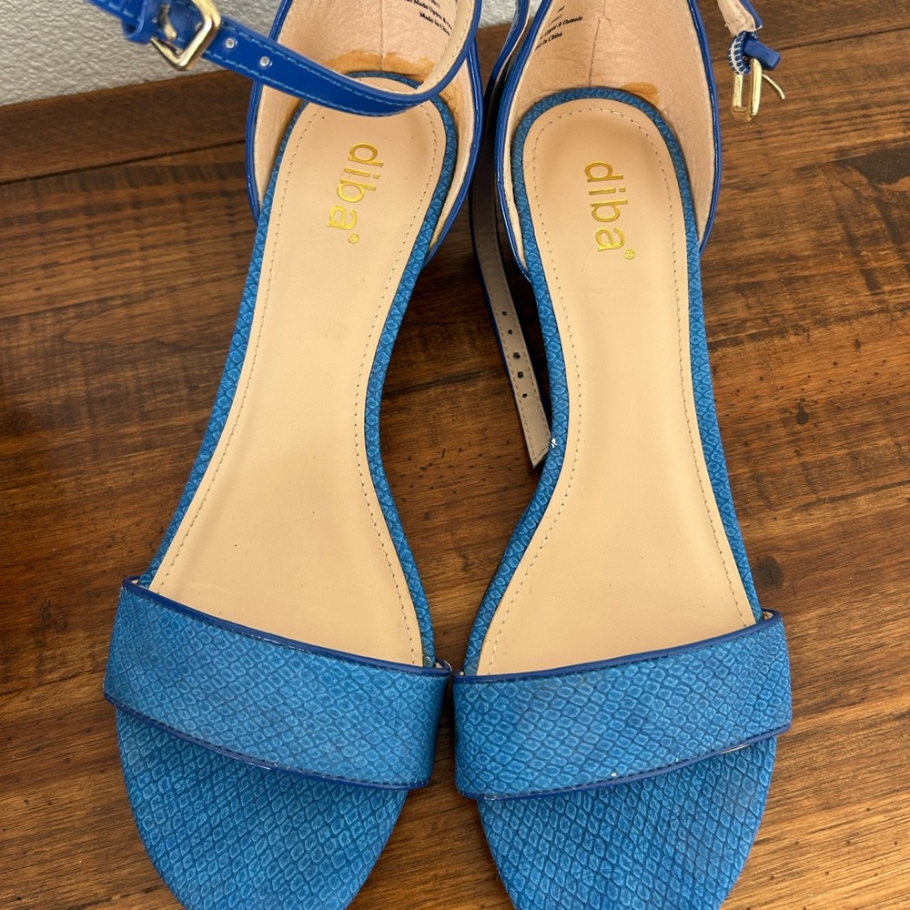 Diba Blue Sandals with Elegant Straps
